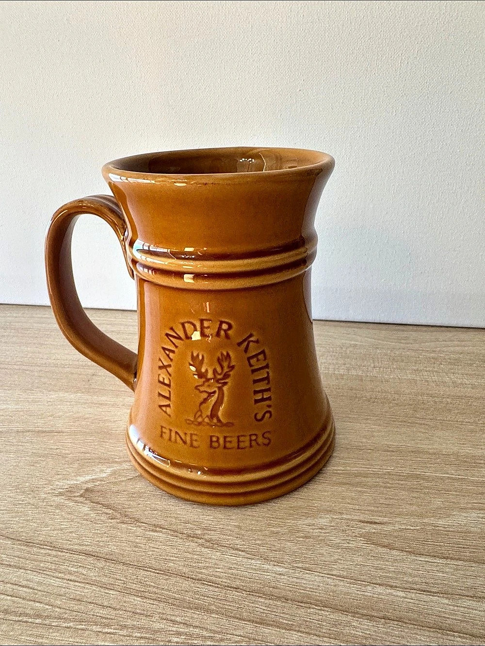 Alexander Keith's Fine Beers ceramic mug Brown 15” tall